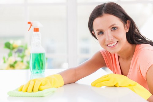 Rug cleaning service in a London home interior