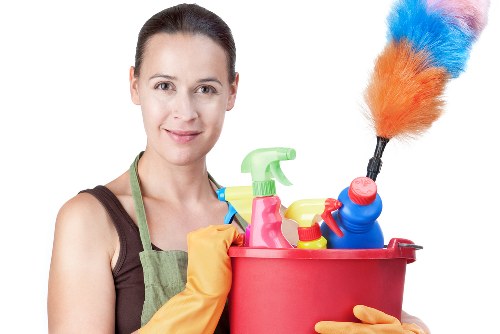 Local cleaning team working in a London residential property