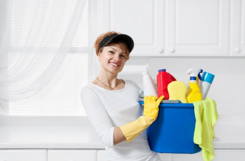 Close-up of carpet fiber cleaning and stain removal