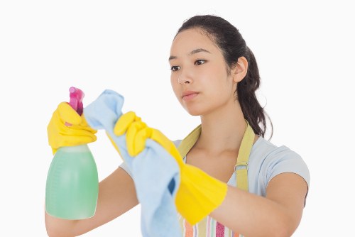 Window cleaning for London homes on a busy residential street