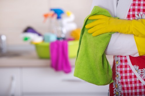 Sorted cleaning packaging and reusable items prepared for recycling and donation