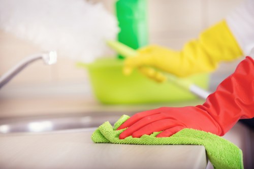 London cleaning team preparing a residential property for a deep clean